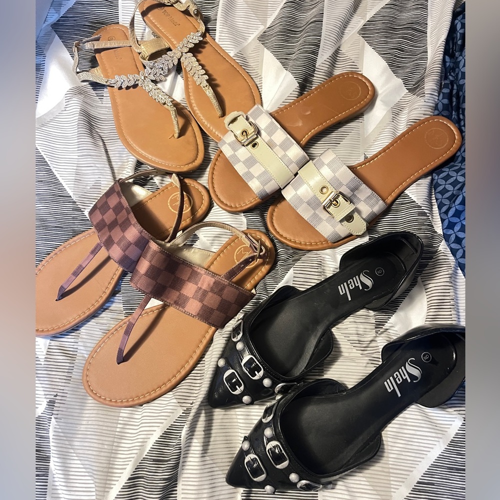 Size 9 Lot Sandals/ flats